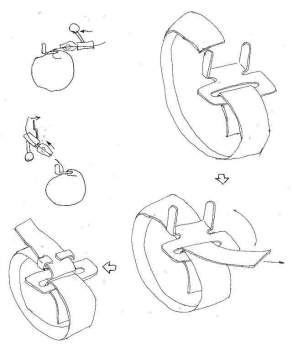 帯鉄バンド用結束機：ＪＳ型プッシュ式引き締め機ＫＤＳ＋リンフ型シール金具